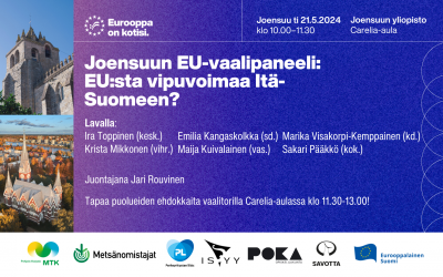 Eurooppa on kotisi -EU-vaalikiertue rantautuu Joensuuhun 21.5.2024